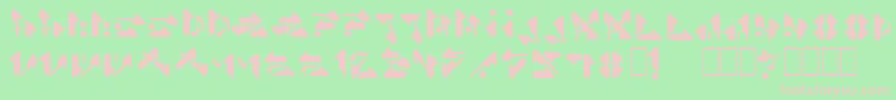 Sr Font – Pink Fonts on Green Background