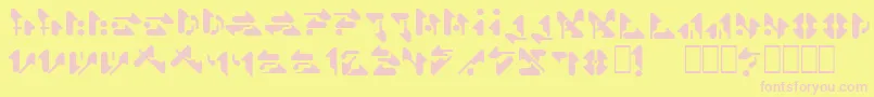 Sr Font – Pink Fonts on Yellow Background