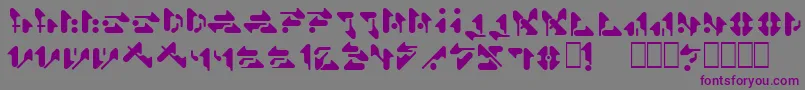 フォントSr – 紫色のフォント、灰色の背景