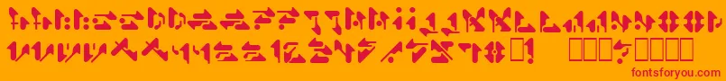 Sr Font – Red Fonts on Orange Background