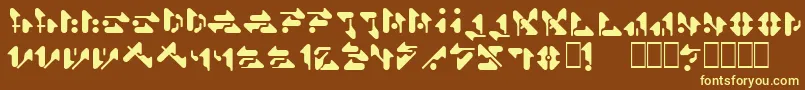 Sr-fontti – keltaiset fontit ruskealla taustalla