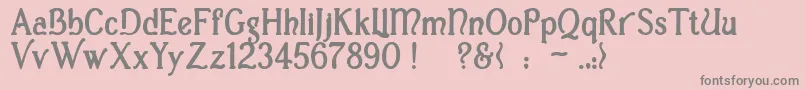 フォントCasuaBold – ピンクの背景に灰色の文字