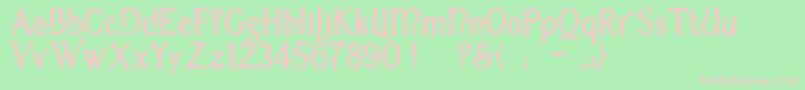 CasuaBold Font – Pink Fonts on Green Background