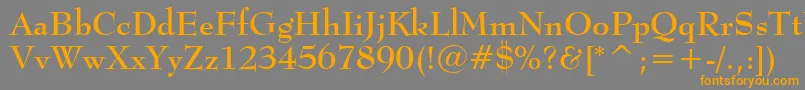BernhardModernBoldBt Font – Orange Fonts on Gray Background