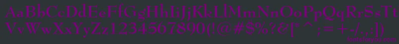 BernhardModernBoldBt Font – Purple Fonts on Black Background