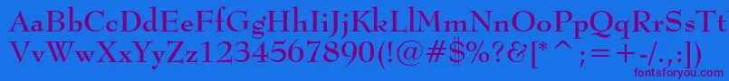BernhardModernBoldBt Font – Purple Fonts on Blue Background