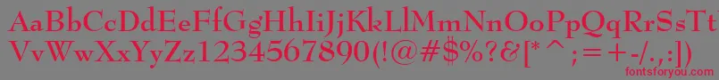 BernhardModernBoldBt Font – Red Fonts on Gray Background