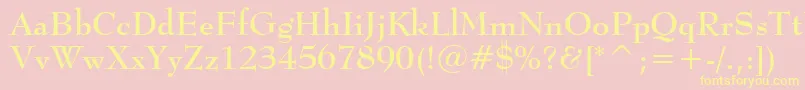 BernhardModernBoldBt Font – Yellow Fonts on Pink Background