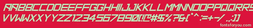 HbmRidgePersonalUseOnly Font – Green Fonts on Red Background