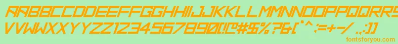 HbmRidgePersonalUseOnly Font – Orange Fonts on Green Background