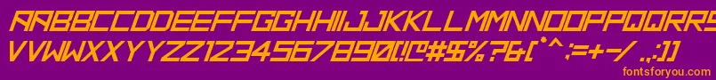 Police HbmRidgePersonalUseOnly – polices orange sur fond violet