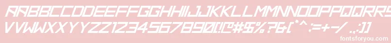 Fonte HbmRidgePersonalUseOnly – fontes brancas em um fundo rosa