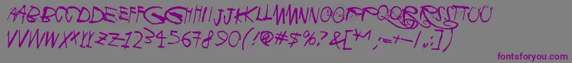 Libertango-Schriftart – Violette Schriften auf grauem Hintergrund