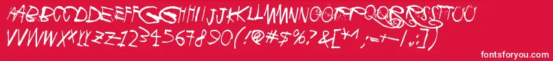 Libertango Font – White Fonts on Red Background
