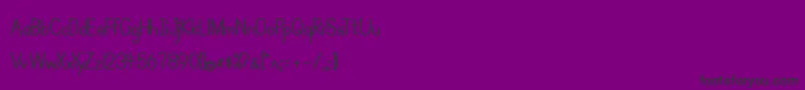 フォントSimplePrintBold – 紫の背景に黒い文字