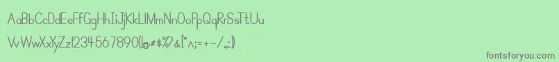 SimplePrintBold Font – Gray Fonts on Green Background