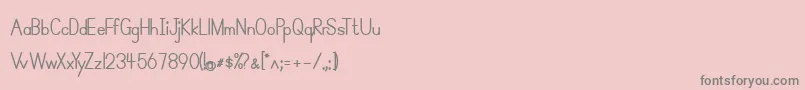 SimplePrintBold-Schriftart – Graue Schriften auf rosa Hintergrund