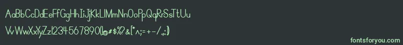 Шрифт SimplePrintBold – зелёные шрифты на чёрном фоне
