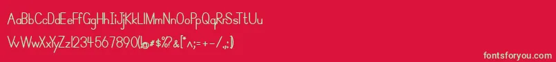SimplePrintBold Font – Green Fonts on Red Background