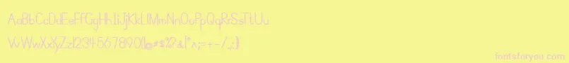 SimplePrintBold Font – Pink Fonts on Yellow Background