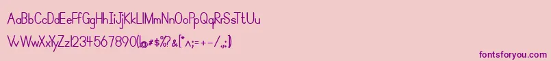 SimplePrintBold Font – Purple Fonts on Pink Background