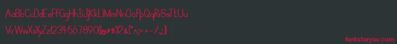 SimplePrintBold Font – Red Fonts on Black Background