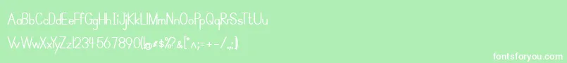 SimplePrintBold Font – White Fonts on Green Background