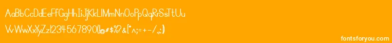 SimplePrintBold Font – White Fonts on Orange Background