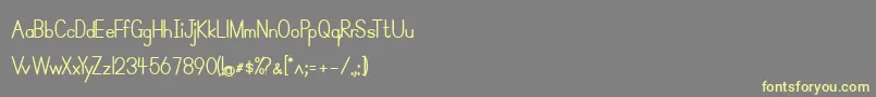 SimplePrintBold Font – Yellow Fonts on Gray Background