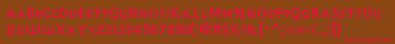 Retoric Font – Red Fonts on Brown Background
