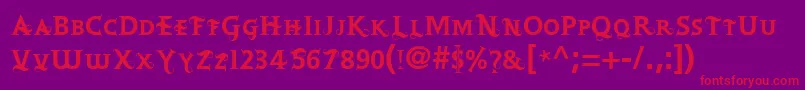 Retoric Font – Red Fonts on Purple Background