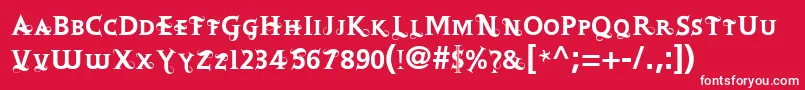 フォントRetoric – 赤い背景に白い文字