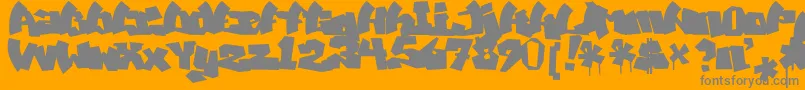 MawnsGraffitiFilled Font – Gray Fonts on Orange Background