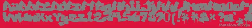MawnsGraffitiFilled Font – Gray Fonts on Red Background