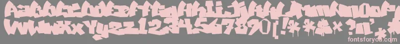 MawnsGraffitiFilled Font – Pink Fonts on Gray Background