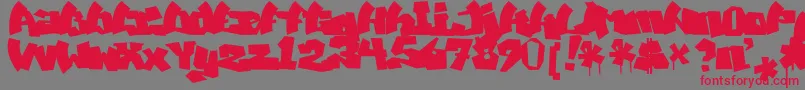 MawnsGraffitiFilled Font – Red Fonts on Gray Background