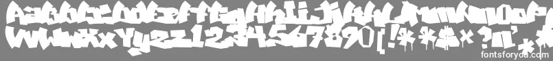 Шрифт MawnsGraffitiFilled – белые шрифты на сером фоне