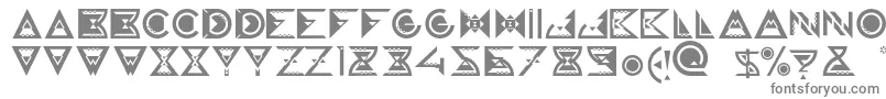 GalaxyvisitorsRegular-fontti – harmaat kirjasimet valkoisella taustalla