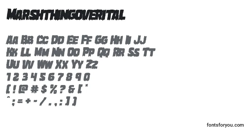 Marshthingoverital Font – alphabet, numbers, special characters