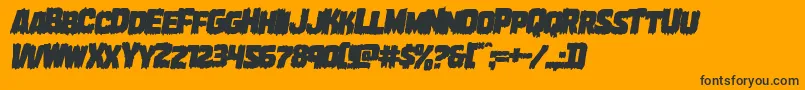 Marshthingoverital Font – Black Fonts on Orange Background