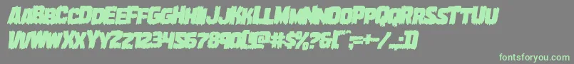 Marshthingoverital Font – Green Fonts on Gray Background