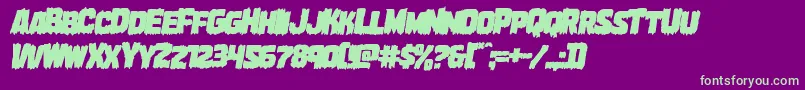 Marshthingoverital Font – Green Fonts on Purple Background