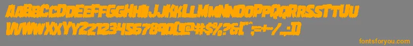 Marshthingoverital Font – Orange Fonts on Gray Background