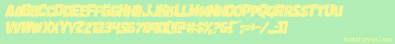 Marshthingoverital Font – Yellow Fonts on Green Background