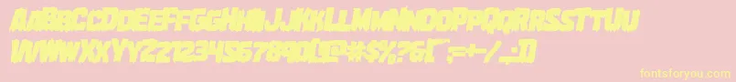 Marshthingoverital Font – Yellow Fonts on Pink Background