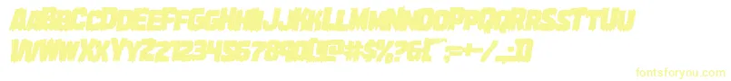 Marshthingoverital Font – Yellow Fonts on White Background