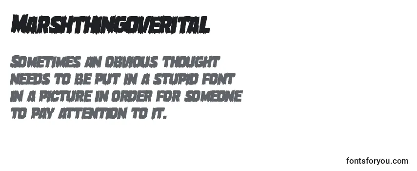 Marshthingoverital Font