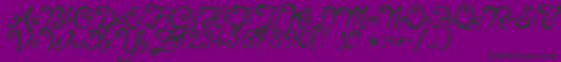 NotperfectRegular-Schriftart – Schwarze Schriften auf violettem Hintergrund