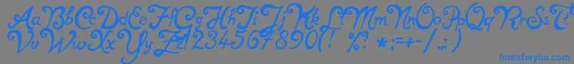 Шрифт NotperfectRegular – синие шрифты на сером фоне