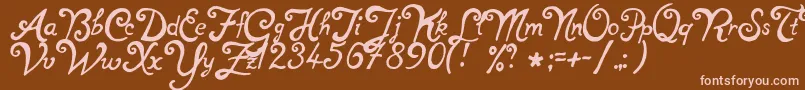 NotperfectRegular Font – Pink Fonts on Brown Background